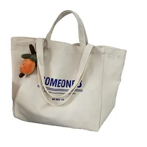 Hot Selling Reusable Grocery Customized Color Organic Canvas Cotton Shopping Tote Bags With Inner Pouch