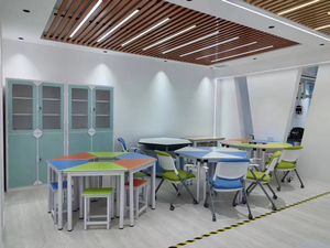 Bureau d'étude scolaire rond Offre Spéciale Table d'équipe polygone bureau de <span class=keywords><strong>formation</strong></span> moderne avec chaises pour étudiant ou adulte - Product Image 6