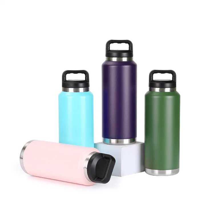 600 ml800ml1100ml logo personalizzato sport all'aria aperta in acciaio inossidabile isolato thermos tazza a doppia parete bottiglie d'acqua