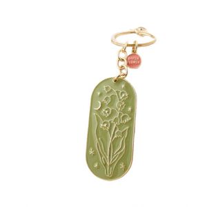 Nouveau Porte-clés Émail Botanique Fleurs des 12 Mois de Naissance, Breloques Fleurs du Mois de Naissance Roses du Vallon - Product Image 5