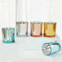 Vide maison décor mariage pièce maîtresse bocaux à bougie en verre avec couvercles 7oz 10oz couleur bougie navires titulaires conteneur avec couvercles