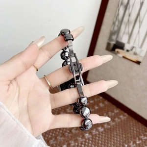 Pulsera de cadena de cuentas de moda correas de reloj para <span class=keywords><strong>Apple</strong></span> Watch Bands 46mm 44mm 49mm 45mm para <span class=keywords><strong>Iwatch</strong></span> Series 10 9 SE 7 8 Ultra 2 - Product Image 3
