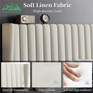 <span class=keywords><strong>Base</strong></span> de Cama <span class=keywords><strong>Tapizada</strong></span> en Terciopelo Blanco de Lujo, con Listones de Madera Resistentes, para Apartamento, Hotel, Muebles para el Hogar - Product Image 3