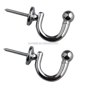 ตะขอเกี่ยวผ้าม่าน,ตะขอเกี่ยวผ้าม่านกรอบพู่โลหะพร้อมน็อต - Product Image 4