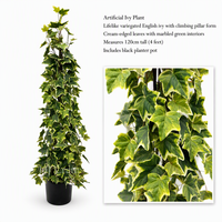 Plante artificielle de lierre anglais de 120 cm avec feuilles crème pour la décoration de restaurants, studios, showrooms, villas, appartements et boutiques