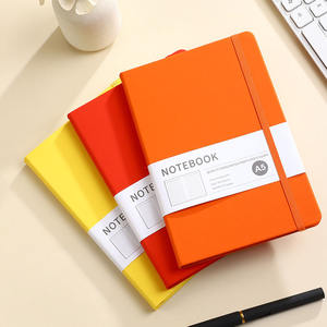 Carnets A5 à couverture rigide avec sangle élastique en PU, matériaux divers imperméables, papier PU recyclé écologique pour achats groupés d'entreprise - Product Image 2