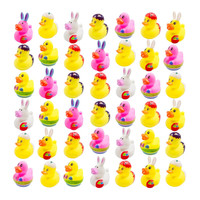 Canards en caoutchouc de Pâques Mini Bunny Duckies Jouets de bain pour douches de bébé Accessoires Enfants Panier de Pâques Stuffers et Party Favers