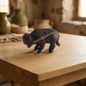 Sculpture d'animal en aluminium Buffalo, figurine d'art populaire marron foncé pour la décoration de la maison et du bureau/du bureau à domicile - Product Image 3