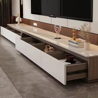 Console TV de luxe moderne pour salon, meuble bas pratique pour téléviseur et rangement quotidien avec application TV