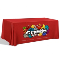 Taplak Meja Sublimasi Warna Penuh 6 Ft, Taplak Meja Stretch Draped, Taplak Meja Cetak Kustom untuk Pameran Acara Dagang