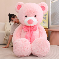 Ours en peluche géant à fourrure longue de 80/100/120/140/160/180 cm avec nœud, jouet en peluche, ours en peluche, ours en peluche d'amour