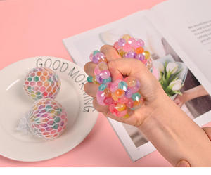 Jouet à presser en TPR souple en forme de raisin avec perles colorées, design de dessin animé, jouet créatif anti-stress, idéal pour les cadeaux, pour enfants et adultes - Product Image 2