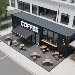 Bureau et magasin modulaires <span class=keywords><strong>de</strong></span> luxe en conteneurs d'acier avec design écologique, solutions rapides d'installation pour kiosques <span class=keywords><strong>de</strong></span> café - Product Image 1