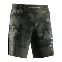 Shorts de combat double couche camouflage MMA BJJ à fente super haute pour des performances explosives, pas besoin de sous-vêtements supplémentaires