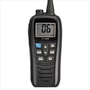 IC-M25 VHF <span class=keywords><strong>Radio</strong></span> Portátil Marina Bidireccional de Mano, Walkie Talkie de 5W, Intercomunicador de Emergencia con Micrófono Largo, <span class=keywords><strong>Radio</strong></span> Inalámbrica DMR - Product Image 1