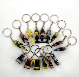 Llavero Personalizado de Excavadora, Modelo de Vehículo de Construcción, Regalo, Llavero de Bulldozer, Llavero de Excavadora de Metal de Aleación 3D - Product Image 2