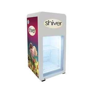 MEISDA magro vertical de exibição freezer vertical porta de vidro comercial mini geladeira