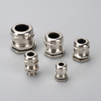 OUORO IP68 ROHS PG13.5(6-12mm) Étanche Métal Nickel Planté En Laiton Presse-étoupe