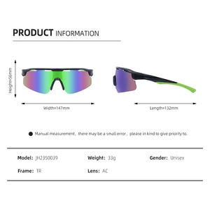 <span class=keywords><strong>Gafas</strong></span> <span class=keywords><strong>de</strong></span> sol deportivas polarizadas <span class=keywords><strong>de</strong></span> plástico con lentes multicolores para ciclistas Lentes <span class=keywords><strong>De</strong></span> Sol para hombres <span class=keywords><strong>de</strong></span> fábrica - Product Image 5