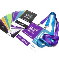 Badge VIP personnalisé, carte de visite en plastique pour personnel d'exposition, avec cordon personnalisé en PVC, accès illimité
