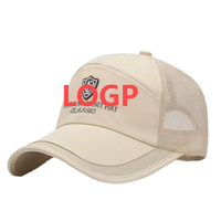 Malla negra ajustable 7 paneles 100% poliéster Snapback gorra de béisbol de moda para hombre camionero deportes Casual sombrero de viaje