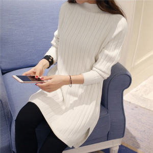 <span class=keywords><strong>เสื้อ</strong></span>สเวตเตอร์แบบสวมหัวสไตล์เกาหลีสำหรับผู้หญิง<span class=keywords><strong>เสื้อ</strong></span>สเวตเตอร์ยาวแบบชิ้นเดียวสำหรับฤดูใบไม้ร่วงฤดูหนาว - Product Image 2