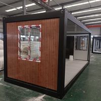 Maison préfabriquée pliable en acier à faible coût avec un design contemporain pour usage bureautique