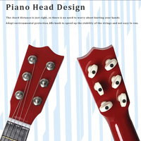 23 Inch Wooden Acoustic Guitar for Kids Small Size Beginner Adjustable Tune Strings Musical Toy Children Entertainment