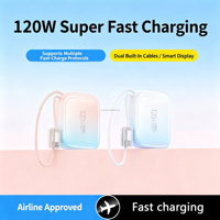 Nouvelle mini batterie externe électronique 10000 mAh, mince et portable, avec câble USB-C, Powerbanks 10000 mAh