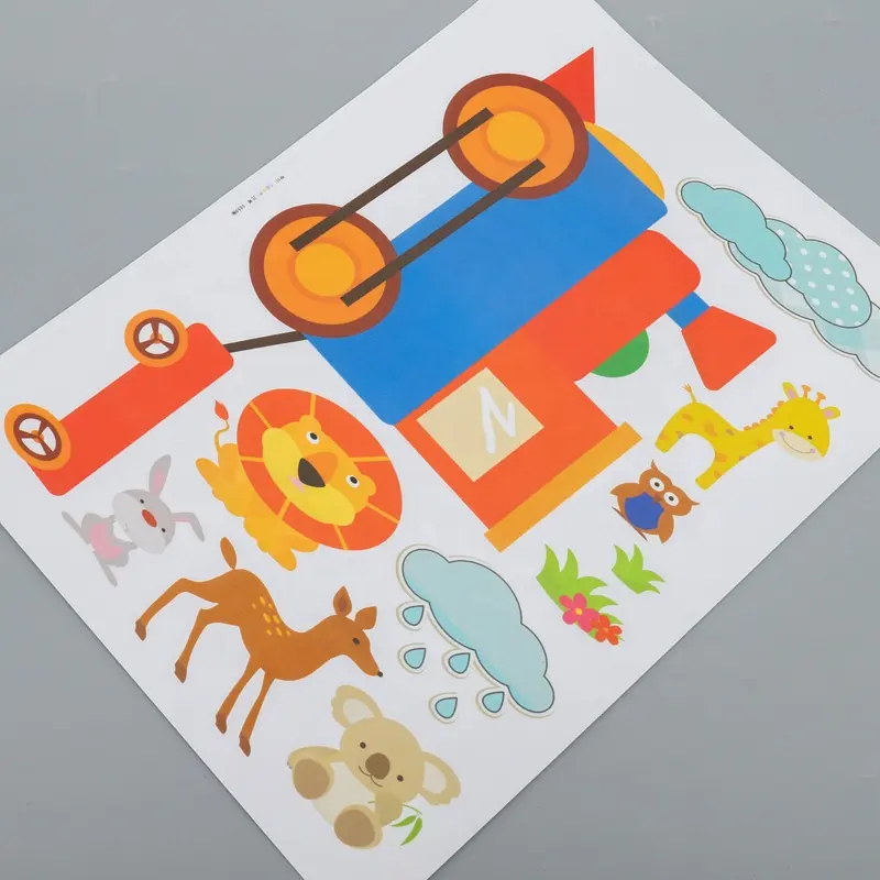 Adesivo carino per cartoni animati con stampa A4 adesivo adesivo da parete con etichetta per bambini