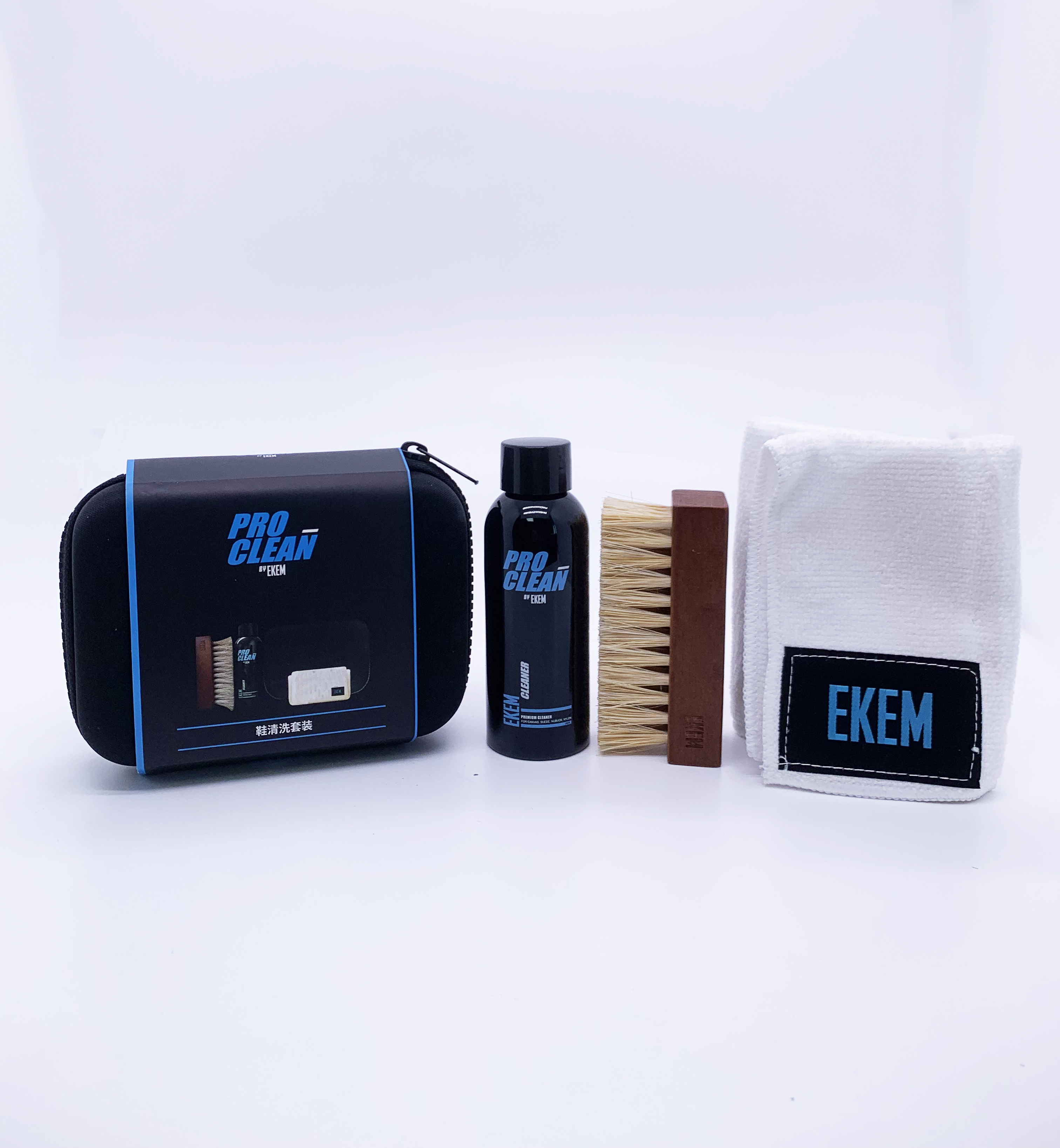 Завод EKEM, оптовая продажа, пользовательский бренд 3 в 1, набор для ухода за обувью с естественной формулой, набор для очистки обуви, набор для очистки обуви и кроссовок