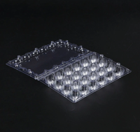 Barquette à œufs de caille en PET transparent certifiée REACH, écologique, 24 alvéoles, jetable, personnalisable, durable, emballage blister pour la vente en gros