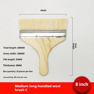 Pinceaux à peinture murale industriels personnalisés en gros, poils naturels, manches en bois cannelés <span class=keywords><strong>de</strong></span> qualité supérieure, tailles ODM <span class=keywords><strong>de</strong></span> 2 à <span class=keywords><strong>8</strong></span> <span class=keywords><strong>pouces</strong></span>, pour le bricolage – Vente chaude - Product Image 6