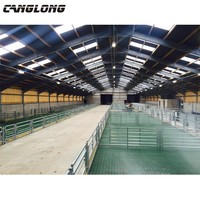 Structure en acier léger pour étable à moutons, ferme d'élevage de bovins, construction d'étable à vaches