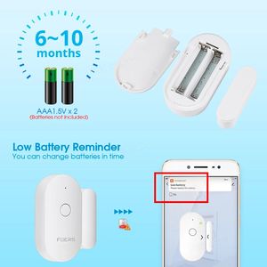 Capteur de <span class=keywords><strong>porte</strong></span> intelligent <span class=keywords><strong>WiFi</strong></span> Fuers Tuya, détecteur d'<span class=keywords><strong>ouverture</strong></span>/fermeture de <span class=keywords><strong>porte</strong></span>, interrupteur magnétique, capteur de fenêtre, alerte de sécurité domestique - Product Image 4