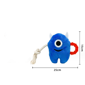 Wholesale <b>Plush</b> Dogs Chew Toy Cotton Rope Stuffed One-eyed Monster Cute Chew Toys Pet Supplier Interactive Decompression Toy - Product Image 6