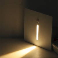 Fantaisie LED intérieur petit 3W carré coin maison pied lampes capteur de mouvement étape escalier lumière encastré éclairage mural extérieur