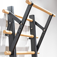 Ventes directes d'usine de barre de décrochage d'échelle de mur suédois en bois de haute qualité ensemble de barre de décrochage de gymnase barre de décrochage en bois