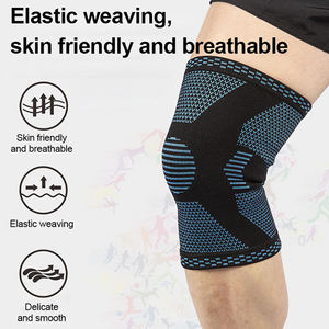 Genouillères de compression de haute qualité avec protection de ressort pour hommes et femmes - Attelle de genou sportive légère et respirante - Product Image 3