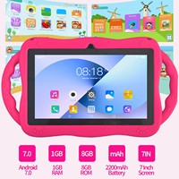 Tableta Infantil de Nuevo Estilo, 7 Pulgadas, Sistema Android con WiFi, con Funda Protectora, Exclusiva para Comercio Transfronterizo, Tabletas para Niños de Fábrica