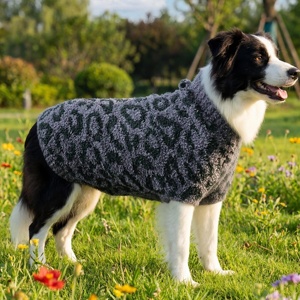 Venta Directa de Fábrica, Ropa para Mascotas de Dos Patas, Tejida con Estampado de Leopardo, 100% Poliéster, Fácil de Poner y Quitar, para Temporadas Frías MY - Product Image 2