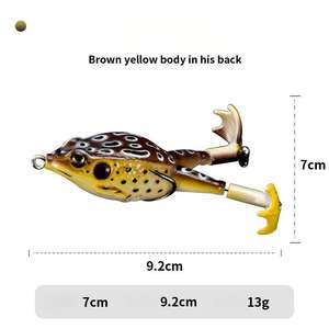 Luya จำลองแบบอ่อนขนาด9ซม. 13.5กรัมพื้นผิวรถแทรกเตอร์สีดำเหยื่อหมุนขาหมุนปรับได้กบฟ้าร้อง - Product Image 6