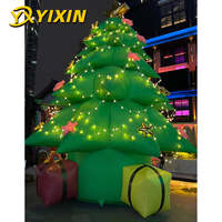 Arbre de Noël gonflable géant lumineux pour extérieur, personnalisé, résistant à l'eau, avec souffleur d'air