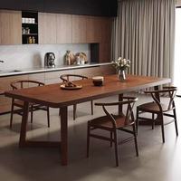 Ensemble table et chaises de salle à manger rectangulaire en bois massif de style scandinave moderne, 10 places, assemblé pour la maison, l'appartement, la salle à manger