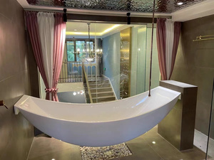 Luxury Hanging Swing Bathtub Modern Acrylic <strong>Hammock</strong> Style <strong>Tub</strong> Freestanding Swing Indoor Whirlpool <strong>Tubs</strong> for Villa &amp; Spa - Product Image 2