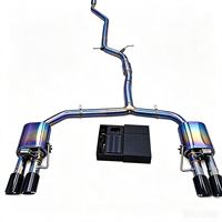 Système de modification du silencieux arrière DZ Audi A4 A5 B9.5 B8 B9 2.0t en alliage de titane poli miroir, tuyau d'échappement de luxe, garantie 3 ans