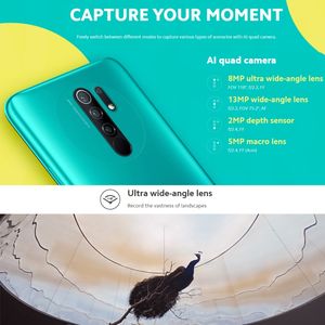 ROM globale originale Xiaomi <span class=keywords><strong>Redmi</strong></span> <span class=keywords><strong>9</strong></span> telefoni cellulari Helio G80 4GB 64GB 6.53 FHD schermo 13MP AI Quad Cams Smartphone 5020mAh - Product Image 3