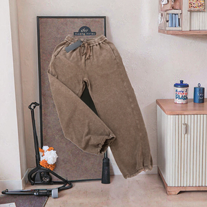 Oem <b>Wholesale</b> Custom Washable Cotton Skinny <b>Sweatpants</b> Logo <b>Sweatpants</b> Sun Faded Vintage Stacked Acid Wash <b>Flare</b> <b>Sweatpants</b> - Product Image 3