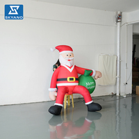 Modelo Inflable Personalizado de Santa Claus para Decoración Navideña en Exteriores