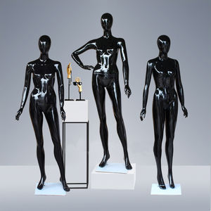 공장 직판 전신 신형 디자인 밝은 검정색 플라스틱 마네킹 여성용 - Product Image 5